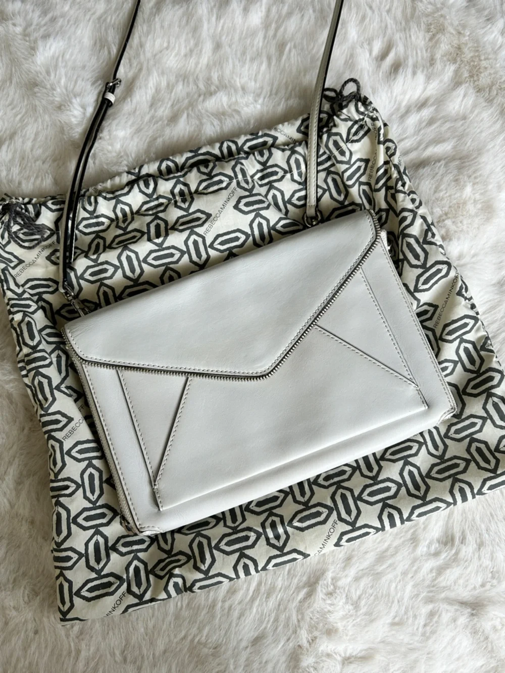White Rebecca Minkoff Convertible Envelope Bag